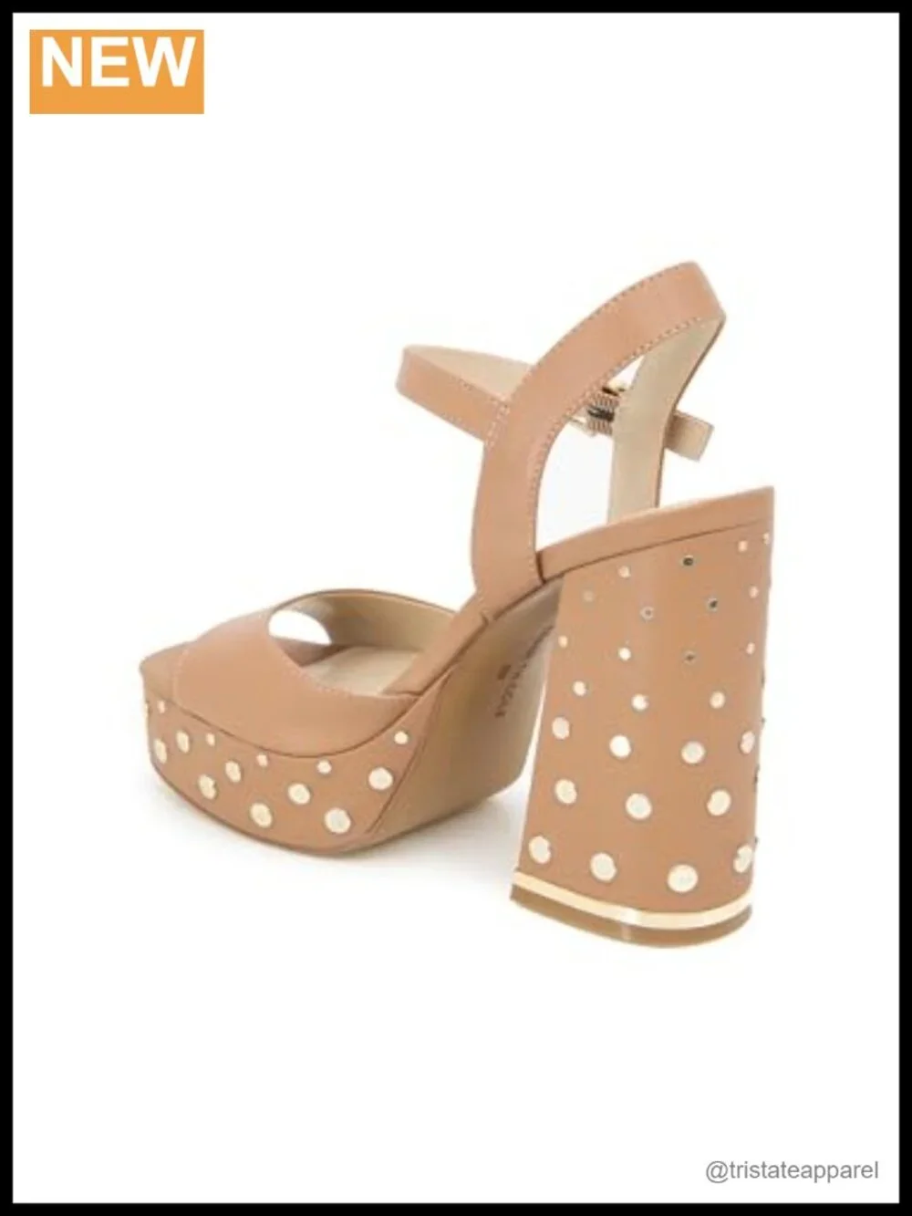 Kenneth Cole New York Dolly Studs Leather Platform Sandals